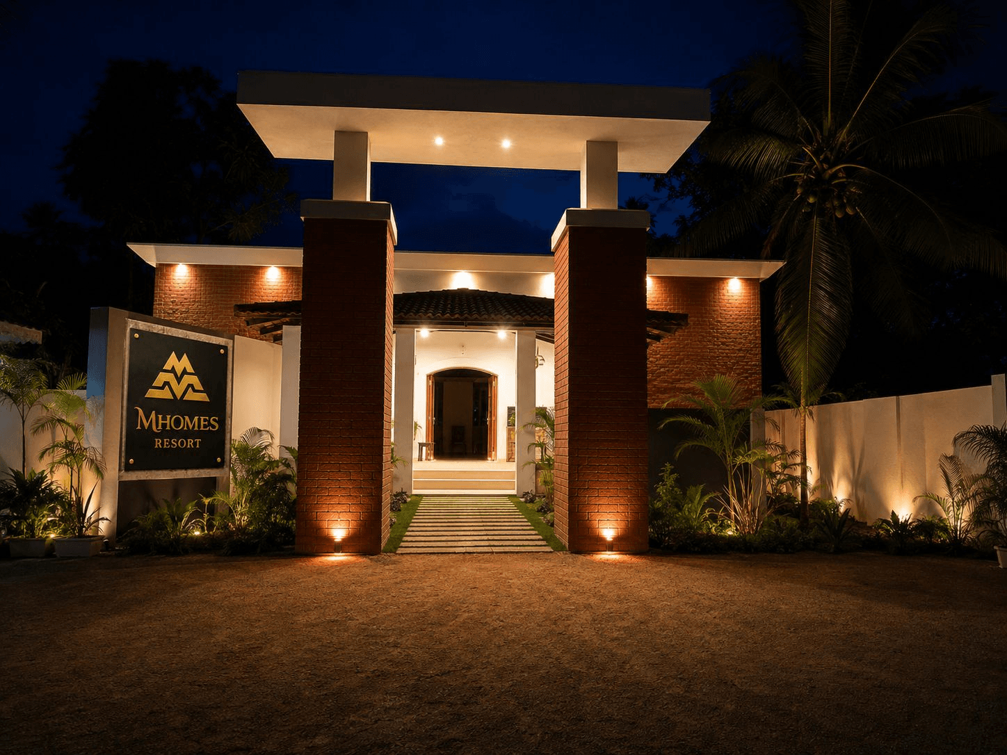 An evening welcome at MHOMES Resort